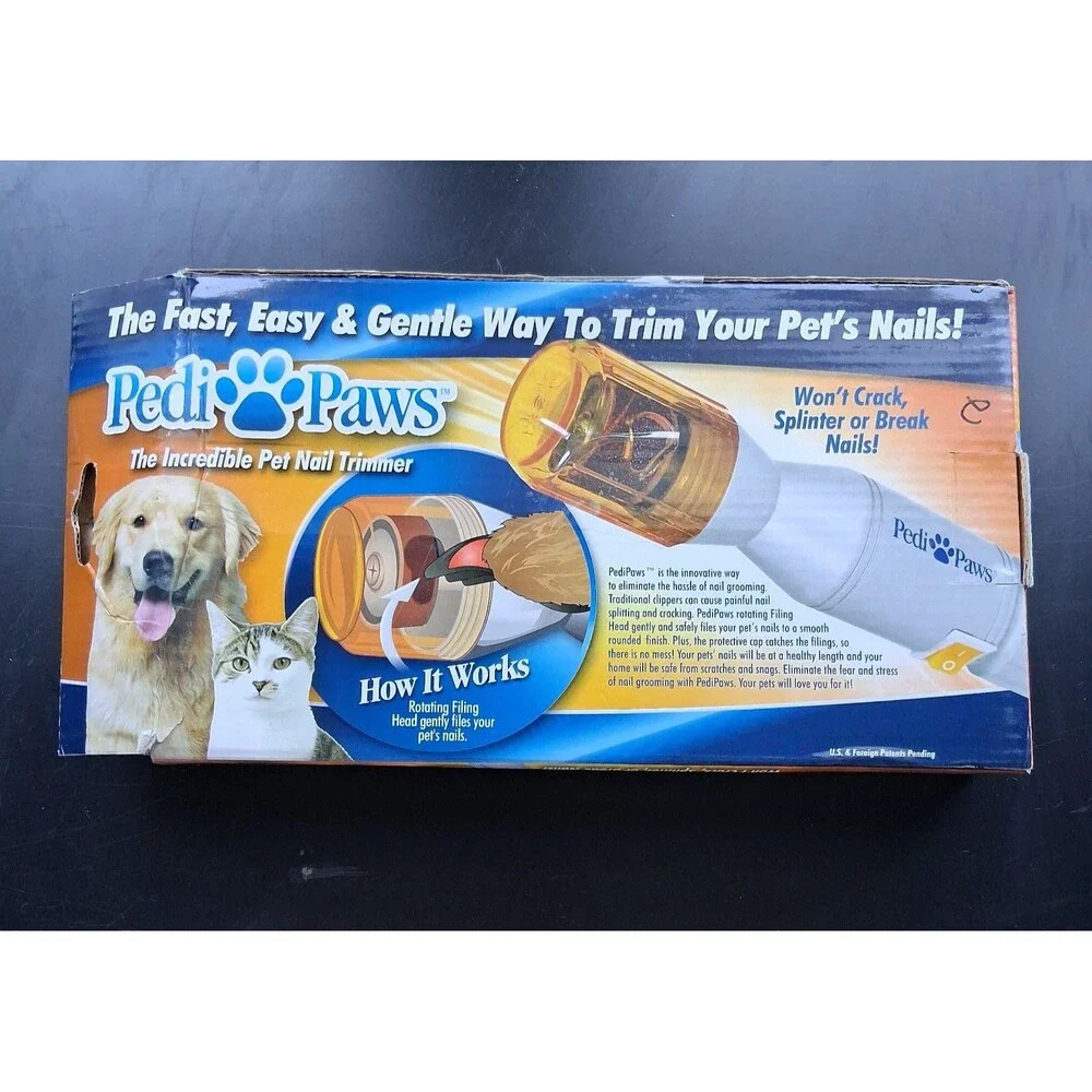 The Incredible Pet Nail Trimmer Pedi Paws Dog & Cat Nail File Battery Opp